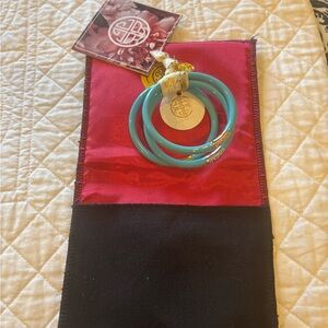 Elegant Blue Bangles with Silver Details